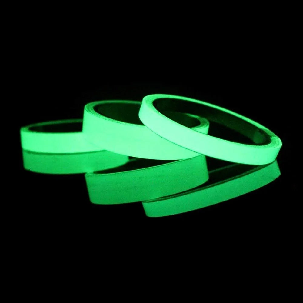 5m Luminous Tape Glow In Dark Anti Slip Tape 1-4cm Waterproof Photoluminescent Tape For Stair Treads Floor Marking Night Guide Qme