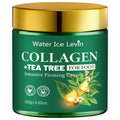Intensive Foot Cream with Collagen & Tea Tree, Moisturizing & Firming Foot Care Qme green 100g