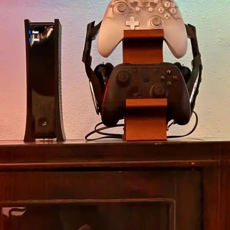 3-in-1 Controller Stand Desk Headset Holder Organizer Compact Storage Qme