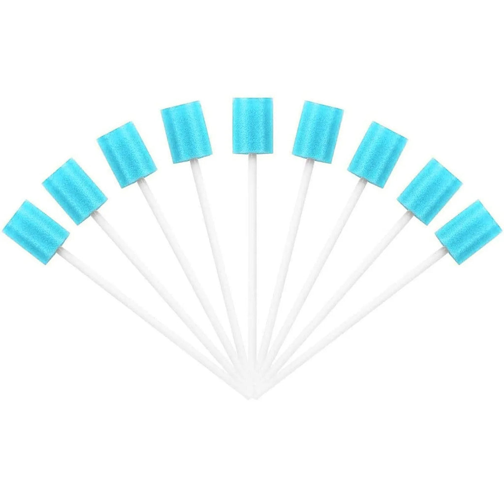 Pack Of 100 Disposable Oral Care Sticks Tooth Cleaning Mouth Swabs With Stick Sponge Head Multiuse Pet Cleaning Tool Qme
