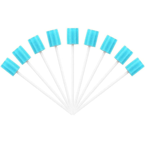 Pack Of 100 Disposable Oral Care Sticks Tooth Cleaning Mouth Swabs With Stick Sponge Head Multiuse Pet Cleaning Tool Qme