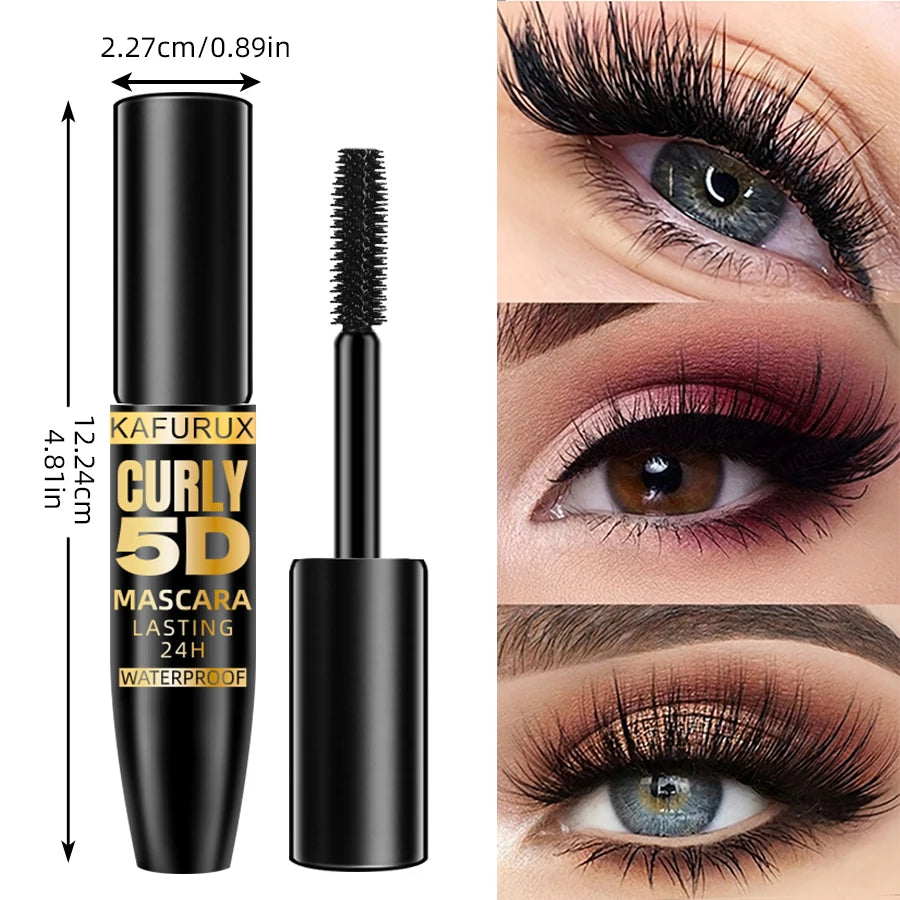 5D Black Waterproof Mascara Lengthens Eyelashes Extension Thick Silk Qme 1PC