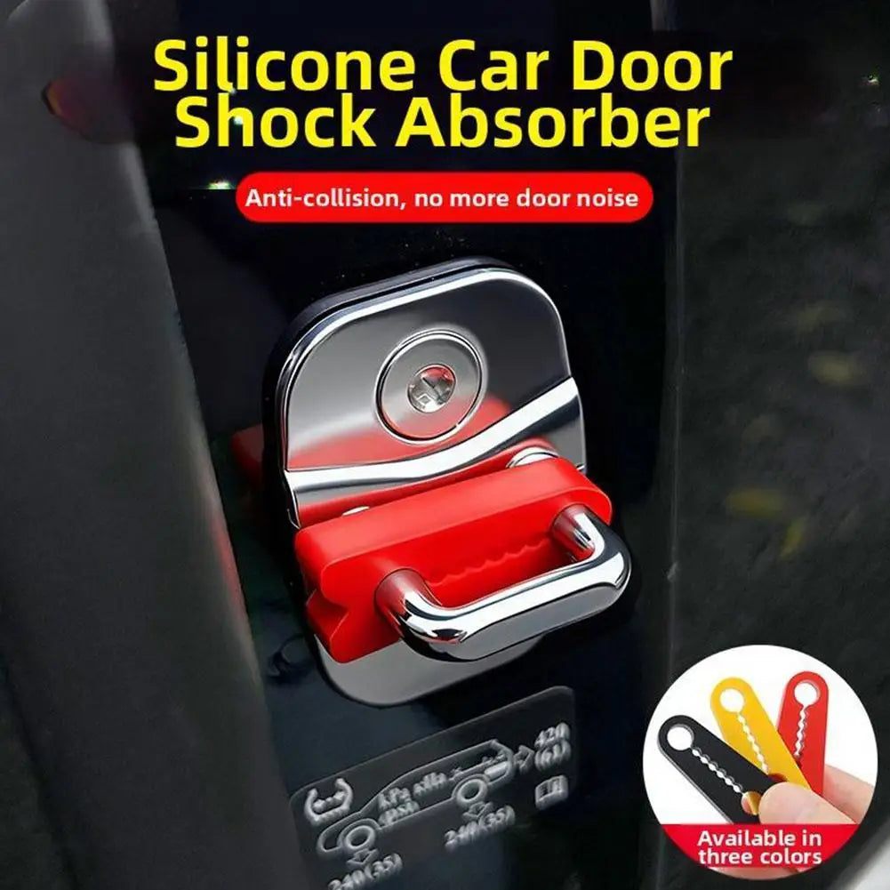 4pc automobile Door Damper Easy Installation Silicone Damper Cushion Car Door Shock-Absorbing Pad For Vehicles RV Truck Trailer Qme