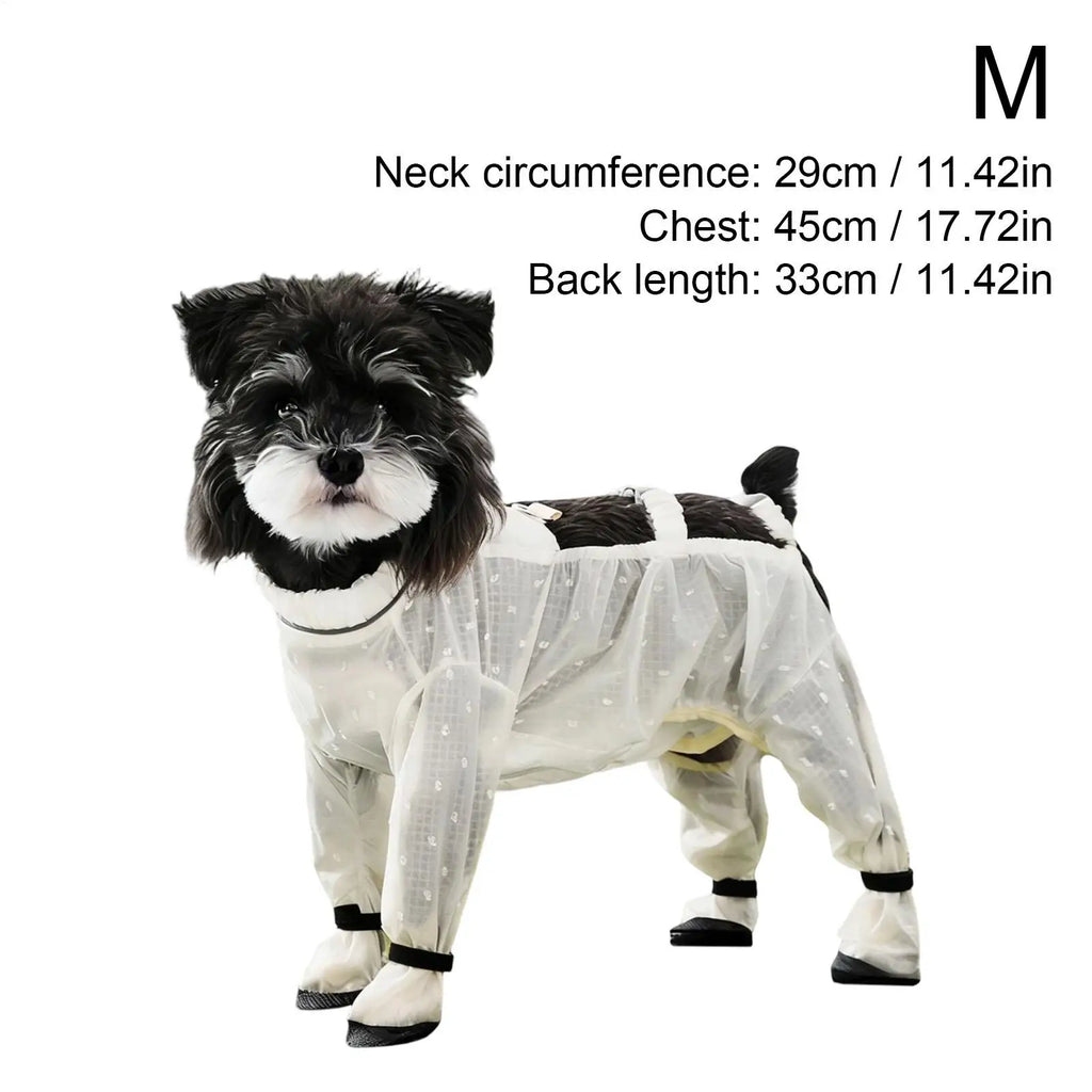 Dog Bodysuit Pet Stretchable Bodysuit With D-Ring And Adjustable Strap Waterproof Dog Onesie For Commuting Walking Outdoor Qme