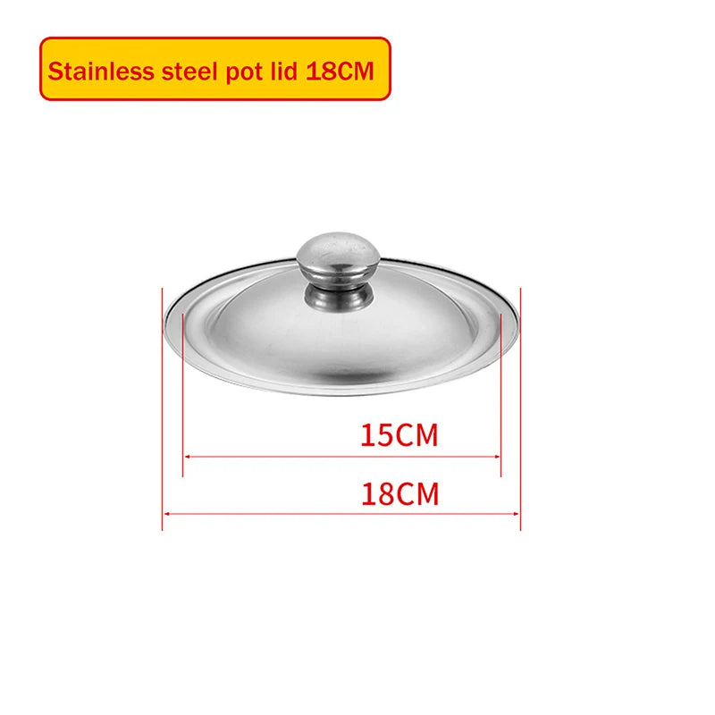 10- Stainless Steel Round Pot Lid Universal Replacement Frying Pan Qme CM18