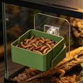 Gecko Food Dish Grade Wall Mount Universal Water Bowl Feeder Iguana Qme Clear CN