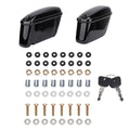 1Pair of Universal 22L Motorcycle Hard Saddle Bags with Lock Rugged ABS Motorcycle Trunk Side Storage Carrier Glossy Black Qme 2Pcs