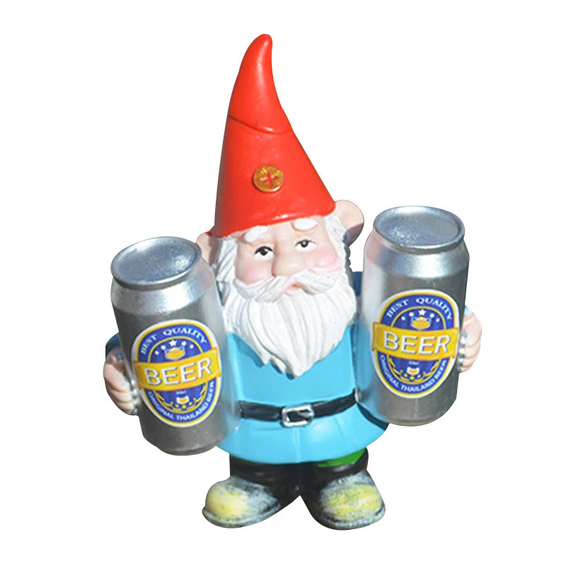 Drunk Gnome Drinking Beer Garden Anime Dwarf Pendant Cosplay Midget Holding Wine Decoration Funny Home Ornament Prop Xmas Gift Qme dwarf CN