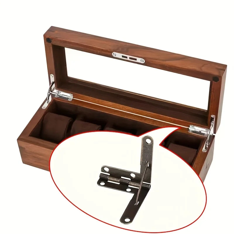Box Support Hinges, Metal Lid Stay Hinge For Wooden Watch Box Jewelry Gift Box Lid Hold Open Support Hardware Qme