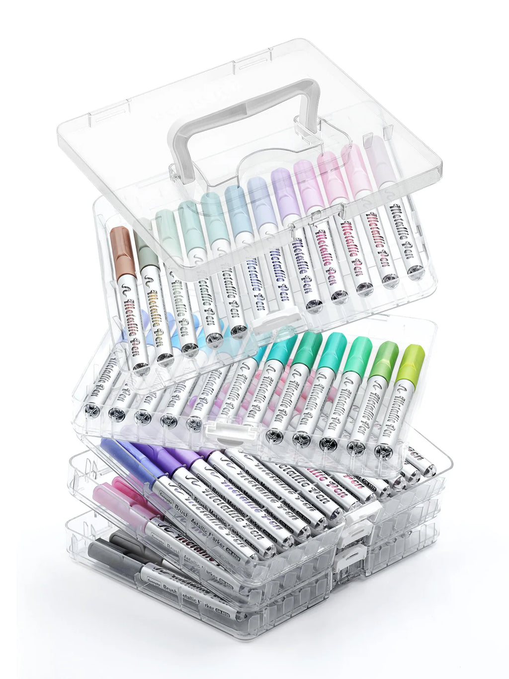 12-48Pcs Metallic Marker Pens - Brush Tip for Rock Painting, Black Paper, Scrapbooking Crafts, Christmas Gift，DIY Photo Album Qme