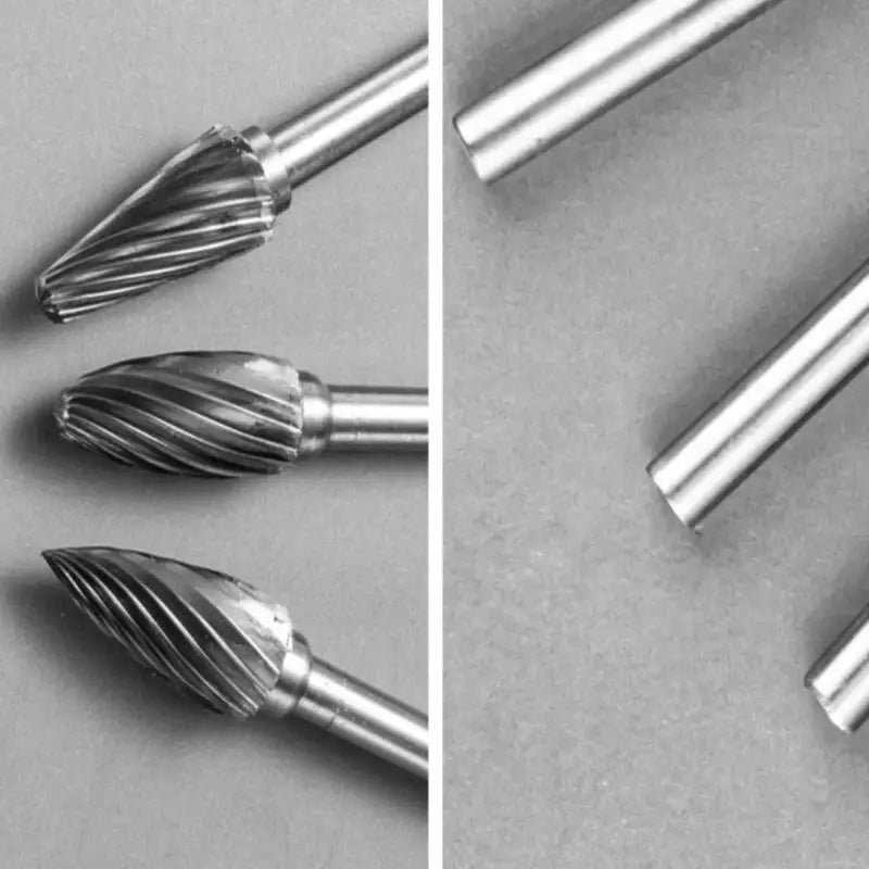6 Speed Wood Working Drill Bits Rotary Files Mini Round HSS Burr Qme