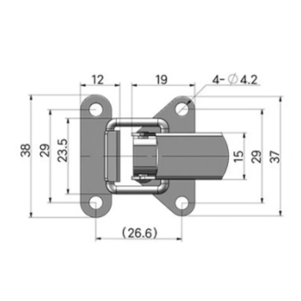 10/4PCS Stainless Steel Cabinet Latch Hasp Luggage Storage Box Fixed Toggle Clasp Toolbox Hardware Box Toggle Latch Hook Tool Qme