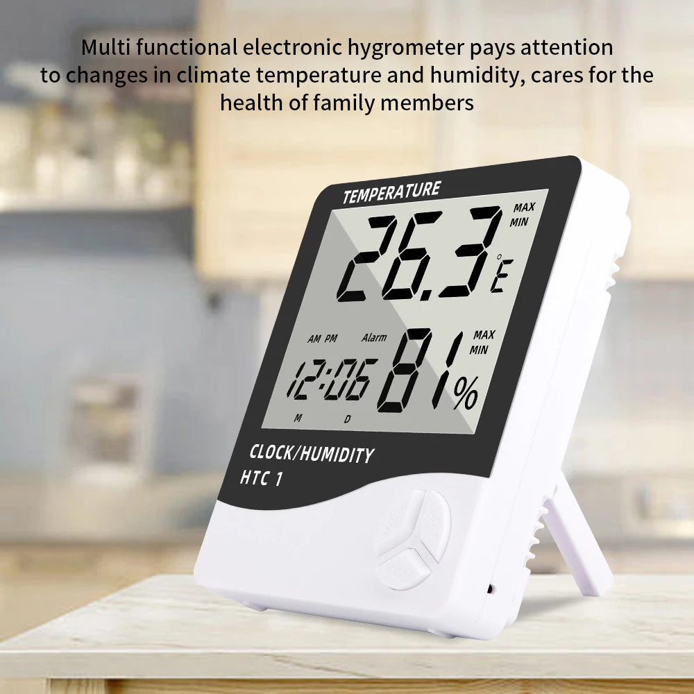 HTC-1 HTC-2 LCD Electronic Digital Temperature Humidity Meter Home Qme