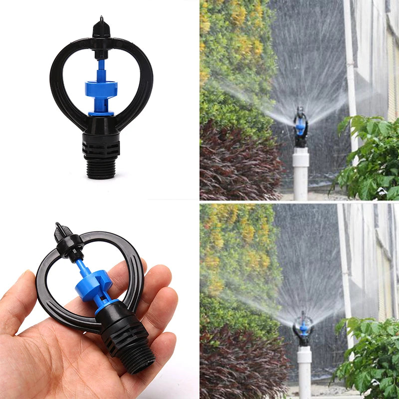 1/2 Inch External Thread Rotary Sprinklers Farm Irrigation Sprinkler Lawn Garden Gardening Water Watering 1PC. Qme