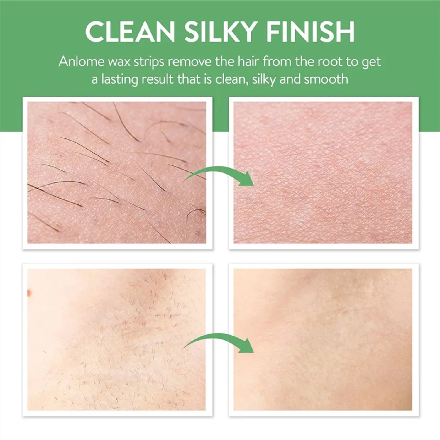 6 Hair Removal Wax Strips Cold Paper Face Arm Leg Body Skin-friendly Qme