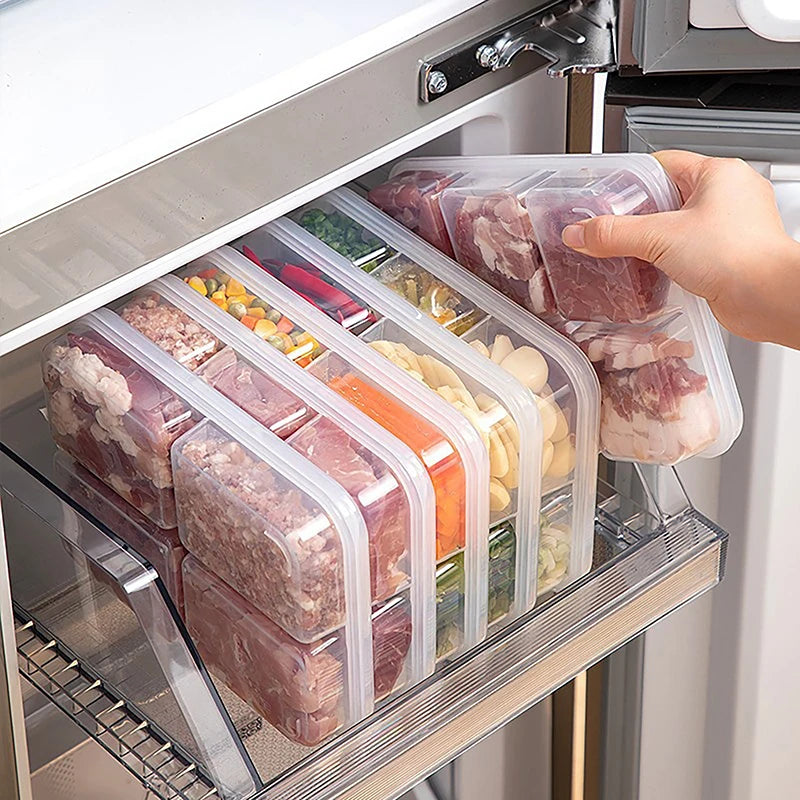 Plastic Freezer Food Storage Box Fridge Sealed Fresh-keeping Boxwith Qme
