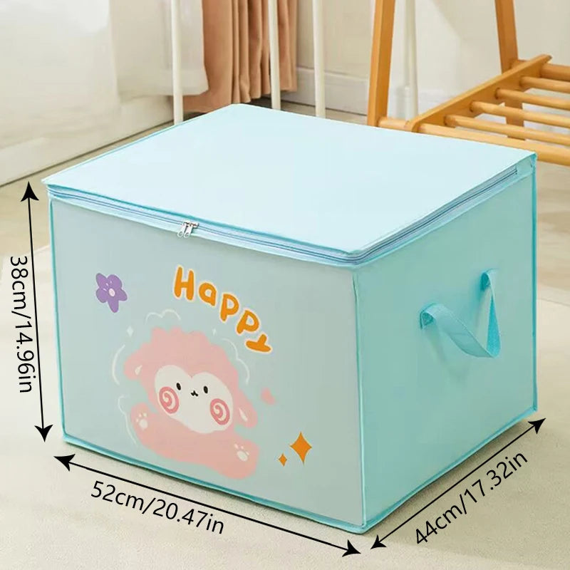 Cube Folding Toys Storage Box Kids Toys Organizer Box Felt Cloth Fabric Storage Basket For Cartoon Animal Nursery Toy Bins Qme style 2