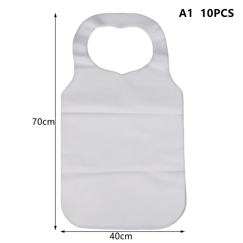 10 Disposable Apron Hotpot Oil-proof Anti-fouling Adults Bib Portable Qme A1-10pcs