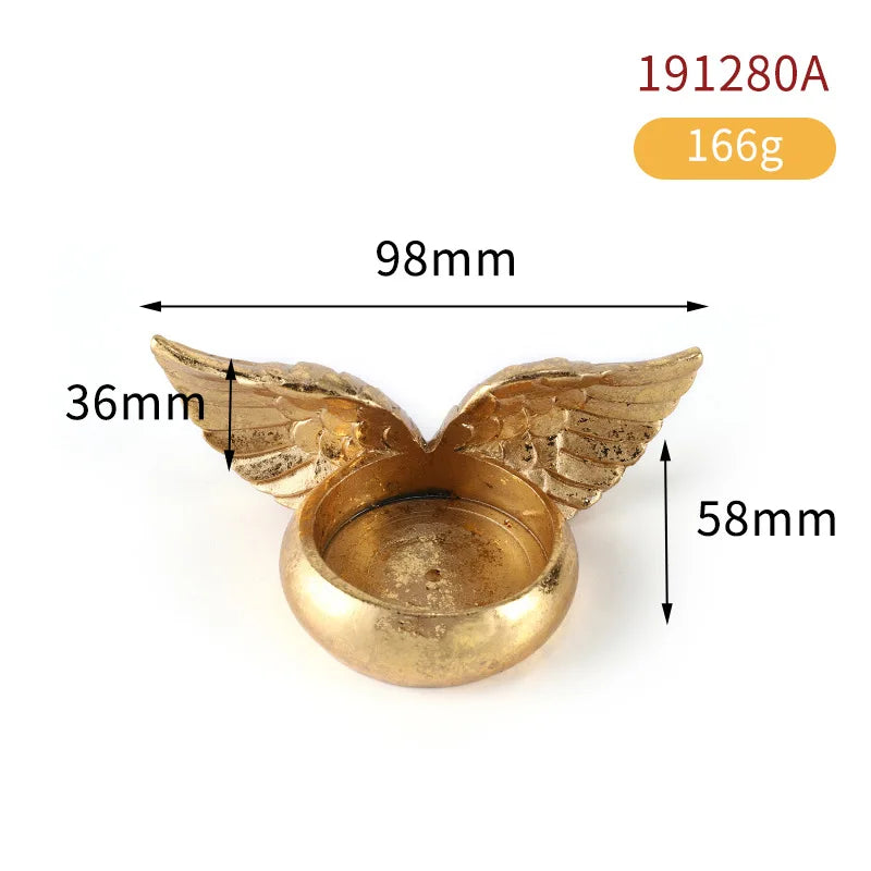 Retro Angel Wing Resin Candle Cup Classic Home Decoration Ornament Qme