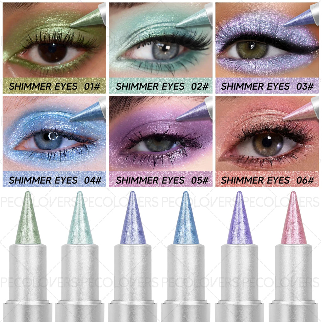 1 Pc Monochromatic Glitte Shiny Eyeshadow Pen & Eyeshadow Stick, Beautiful Eye-cathing Eye Makeup Look, Perfect Gifts Qme