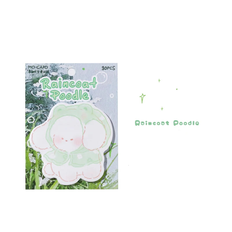 Kawaii Cartoon Rabbit Bear Sticky Notes Memo Pad 30/180 pcs Cute Message N Times Sticky Office Stationery Supply Journal Planner Qme B
