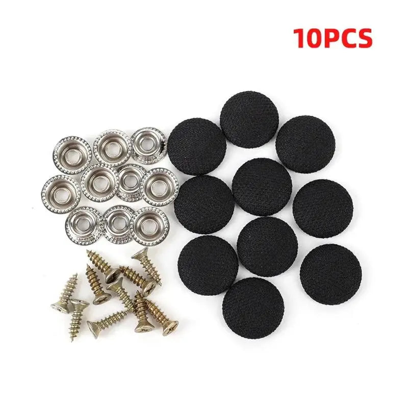 Auto Roof Retaining Buckle Headliner Repair Button Fabric Metal Rivet Qme Black