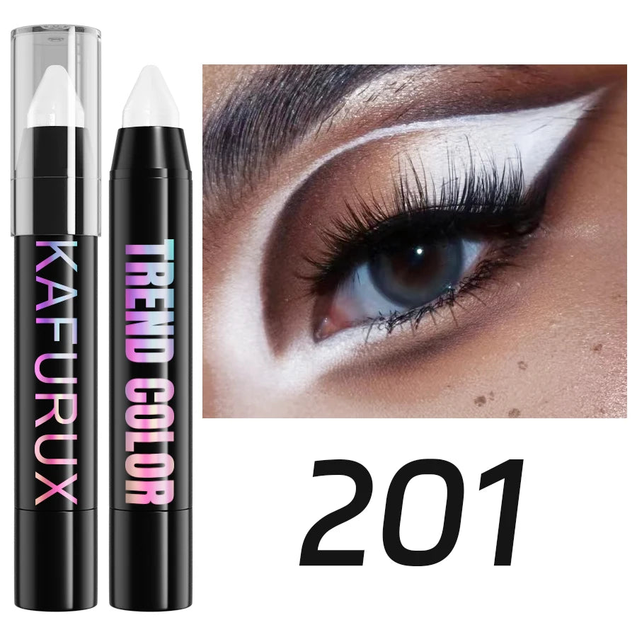 24 Colors Pearlescent Glitter Eyeshadow Eyeliner Pencil Waterproof Qme 201