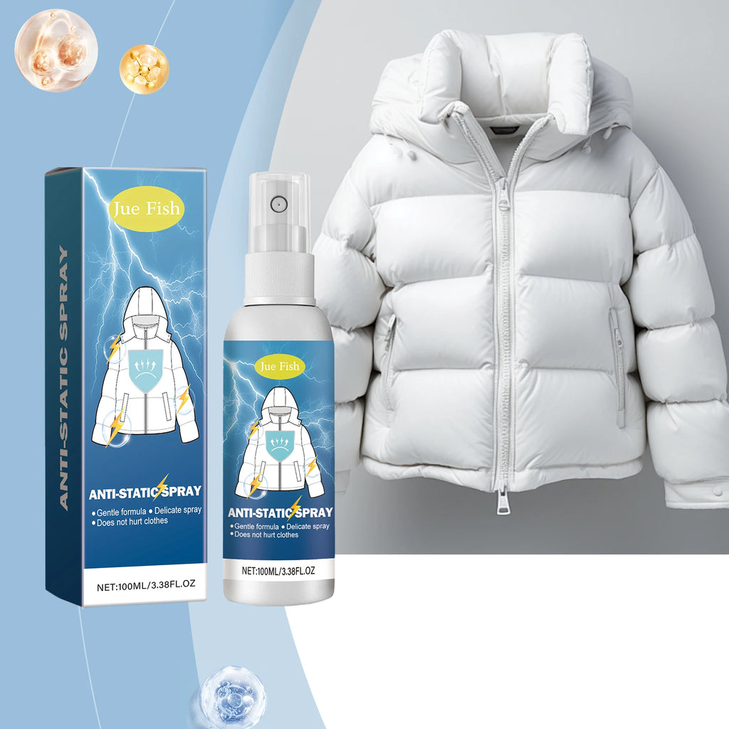 Anti-Static Spray Quickly Eliminate Static Electricity Prevent Clothes Sticking Soften Smooth Fabric Portable Anti Wrinkle Spray Qme