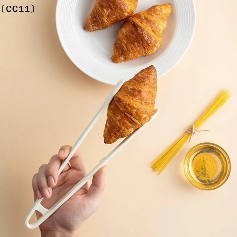 Silicone Grill Tongs Non-stick Food Bread Clip Heat Resistant BBQ Qme