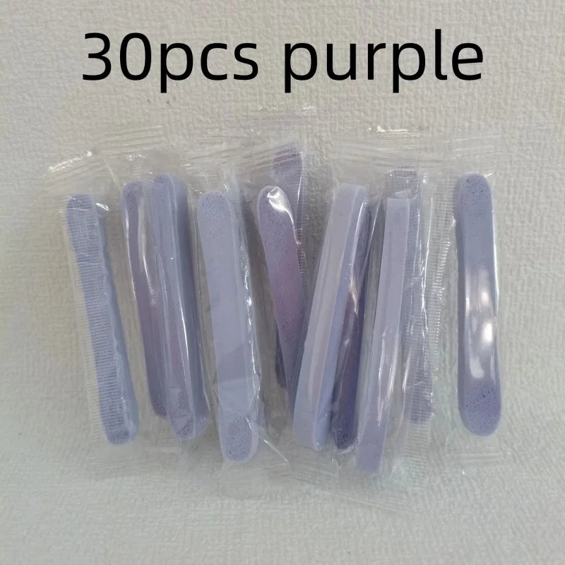 Compressed Face Wash Sponge Kit Ultra Soft Reusable Travel Friendly Perfect for Cleansing Makeup Removal Mask Application Qme 30pcs purple