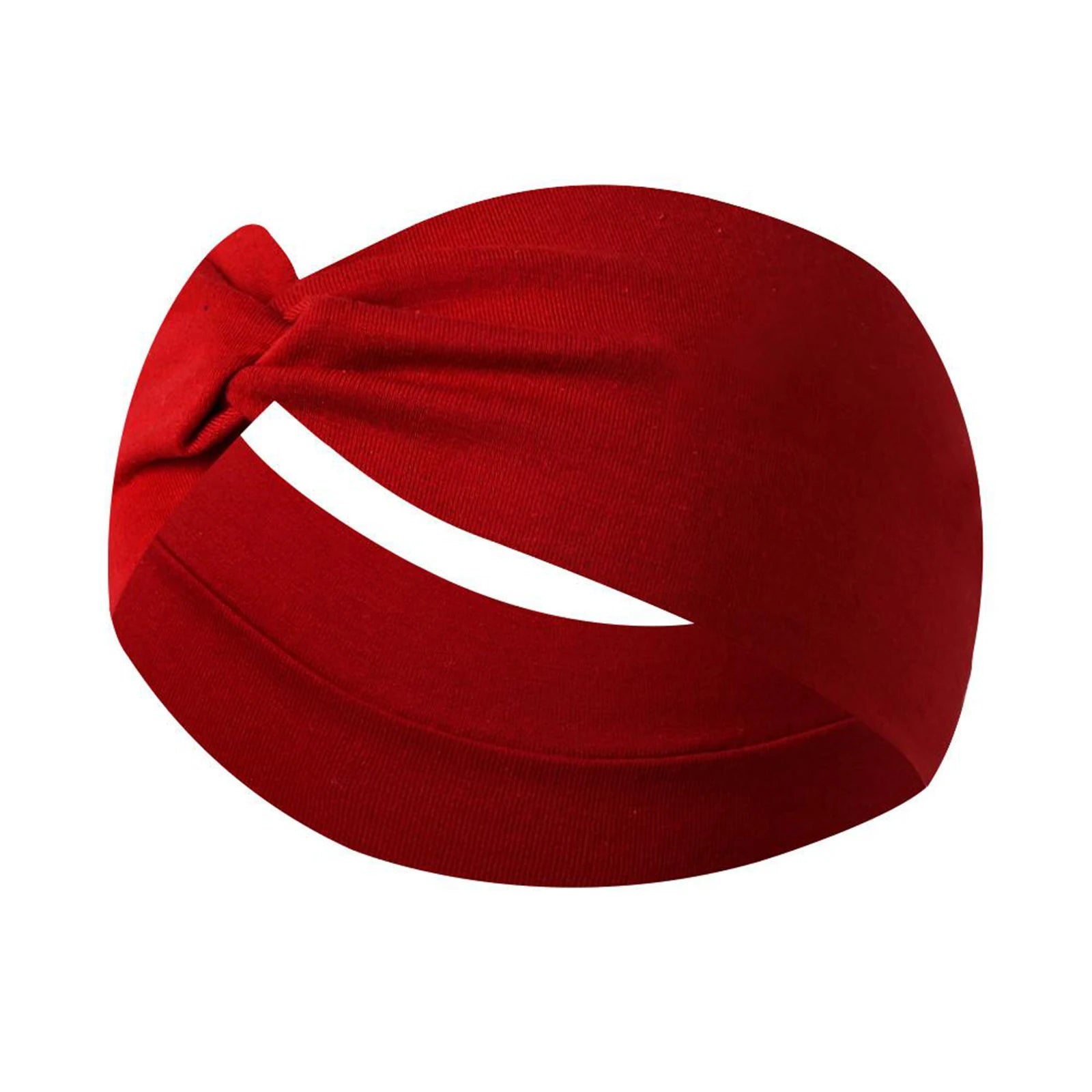 Unisex High Elastic Running Fitness Headband for Sports Yoga Solid Sweatproof Elastic Cotton Headscarf Wash Face Shower Supplies Qme Wine