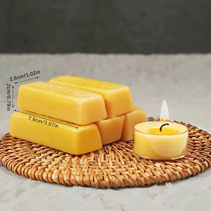 4/8pcs Pure Beeswax Blocks, High-Quality Waxing Material, For DIY Crafts, Candle Making,with No Power Required. Qme