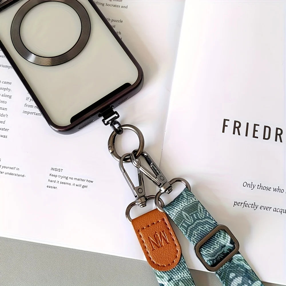 A Rotatable Metal Clip, A Mobile Phone Fixing Gasket, Which Can Be Connected To Mobile Phone Lanyard Decorations. Qme