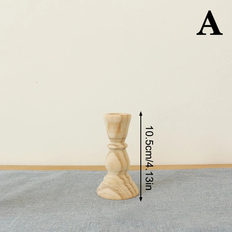 Wedding Party Birthday Home Table Decoration Wooden Candlesticks Qme A