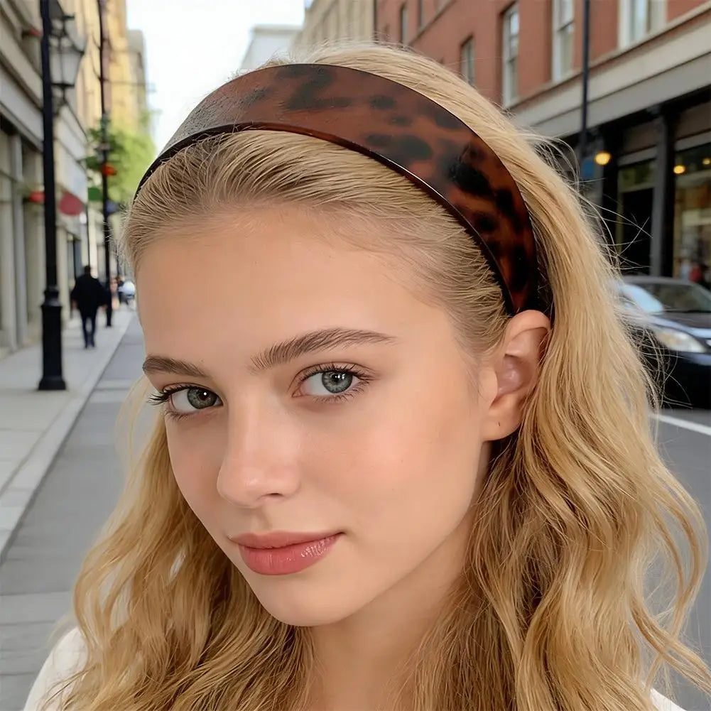Vintage French Headband Tortoiseshell Women Women's Hair Band No Slip Qme
