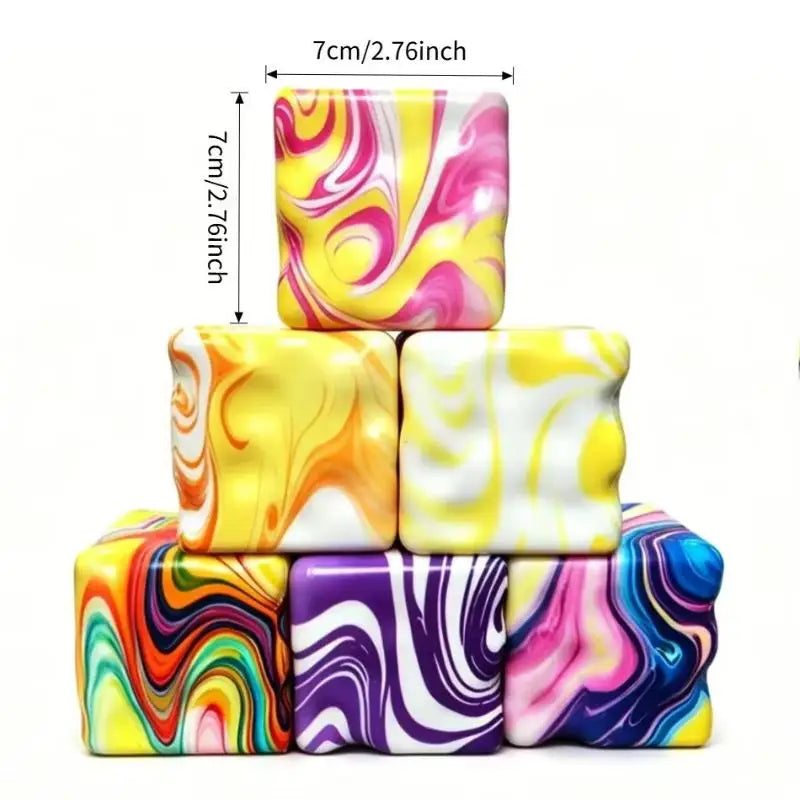 Simulated Cheese Soft Stress Relief Toy Stretchable Rebound Sensory Qme random color 1pc