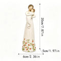 Mom Daughter Figurine Resin Home Accent Statues Mother Child Hugging Qme White China Mainland