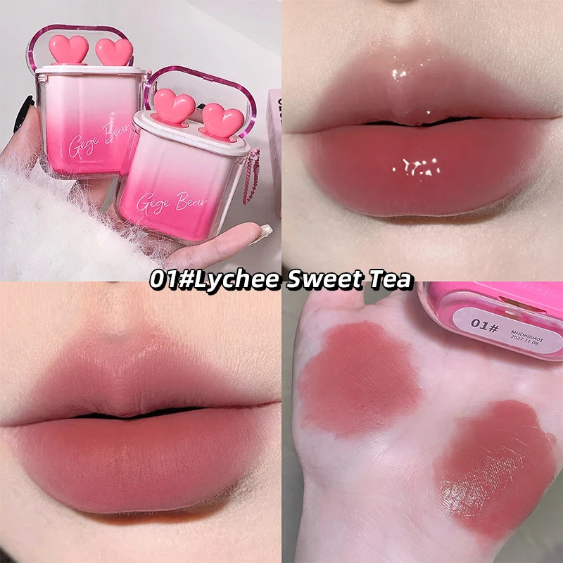 GEGE BEAR Heart-beating Water Gloss Velvet Matte Lip Glaze Qme GX1265-01