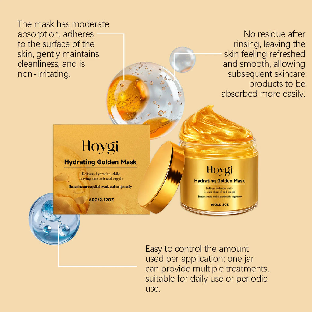 Hydrating Golden Mask Collagen Gold Peel Off Facial Mask Moisturizing Firming Reduces Wrinkles Removes Blackheads Dirt & Oils Qme