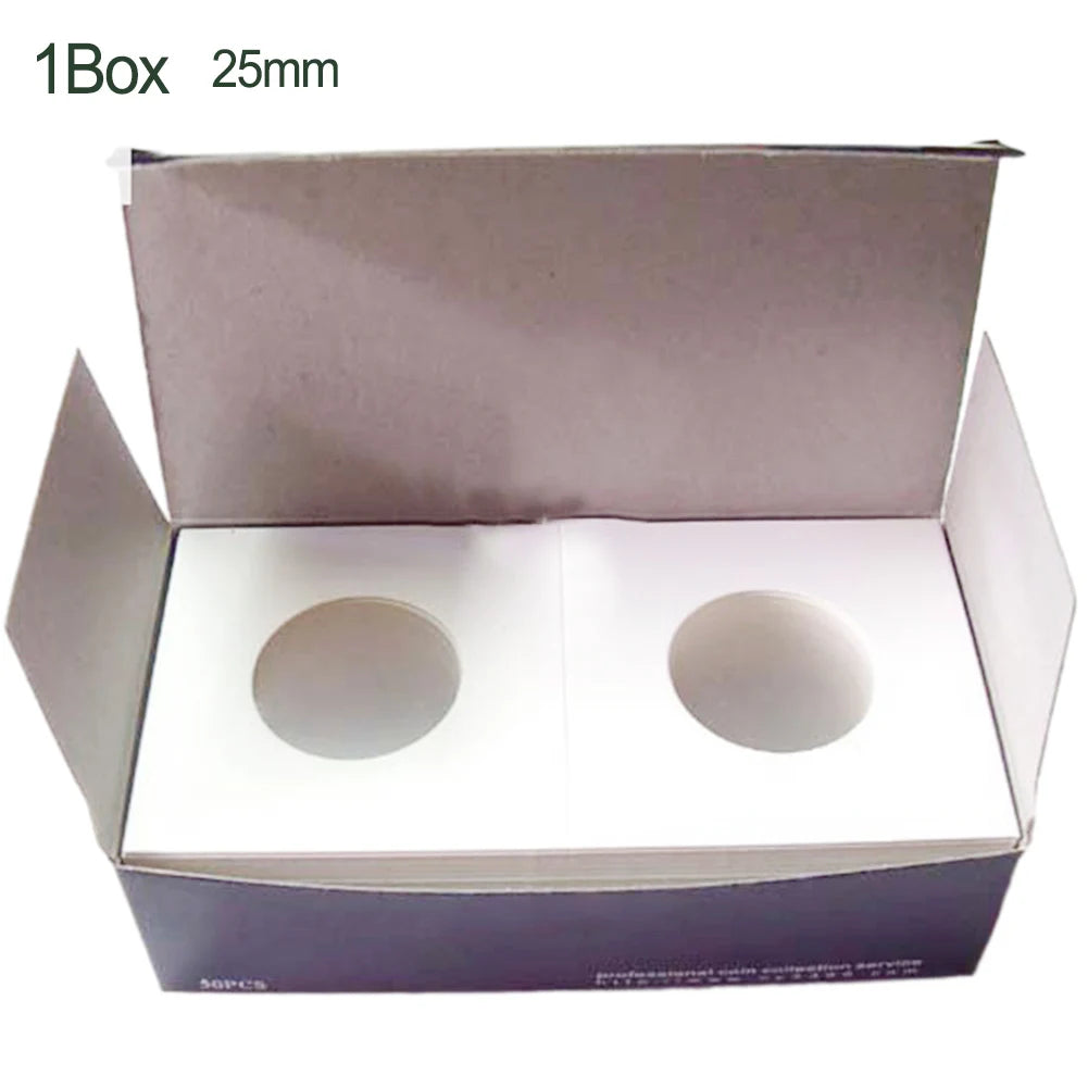 Coin Holders Square Cardboard Box Ensures Safe and Convenient Storage for Your Coin Collection 12 Specifications Qme 25mm