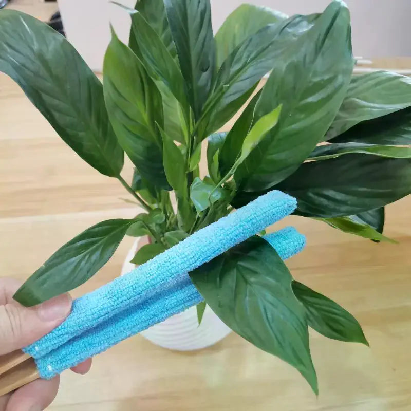 1PCS Leaf Cleaning Tongs Handheld Green Plant Cleaning Brush Bamboo Handle Durable Design For Efficient Leaf Removal Gardening Qme