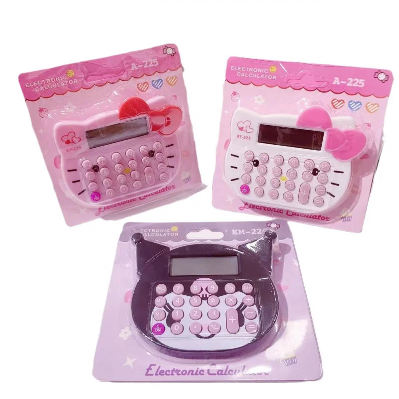 Hello Kitty Kuromi Calculator Cute Cartoon-Themed Portable Calculator for Office Use Student Calculator Qme