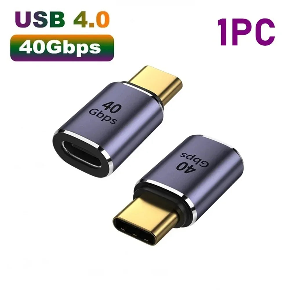 100W Type C OTG Adapter 40Gbps Data Transfer 8K60HZ USB C Converter PD Male To Female Connector For Phone Laptop PC USB Adapter Qme 40Gbps A