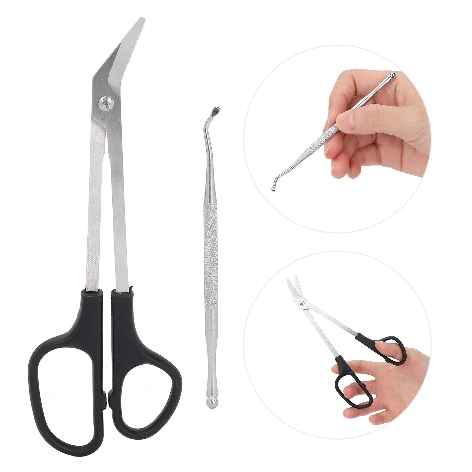 Toenail Clippers Toenail Scissors Long Handled Ergonomic Unique Design Toenail Clippers with Nail Picker for Adults The Elderly Qme