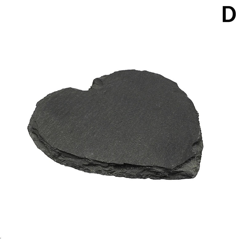 Table Coaster Japanese Style Reusable Slate Stone Drink Coaster Decorative Kitchen Tea Cup Mug Heat Resistant Rock Coaster Qme D