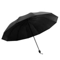 Umbrella Rain Parasol Heavy-duty Shade 12-Rib UV Large Lightweight Qme Black China Mainland metal-fiber composite|12K
