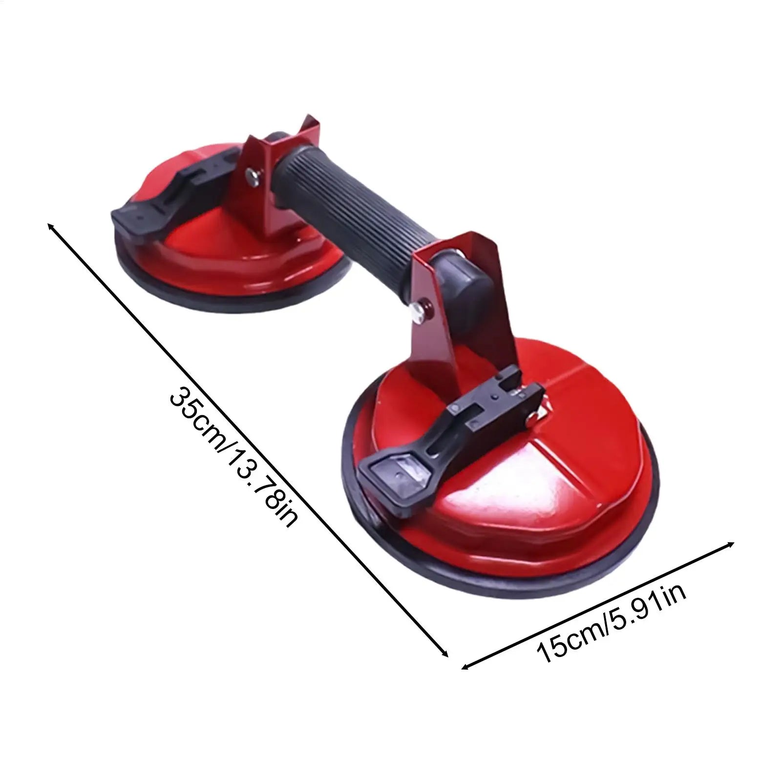 Glass Suction Cups Double-Claw Metal Dent Puller Tile Window Lifting Suction Cups For Granite Panel Laminate Hardwood Windshield Qme