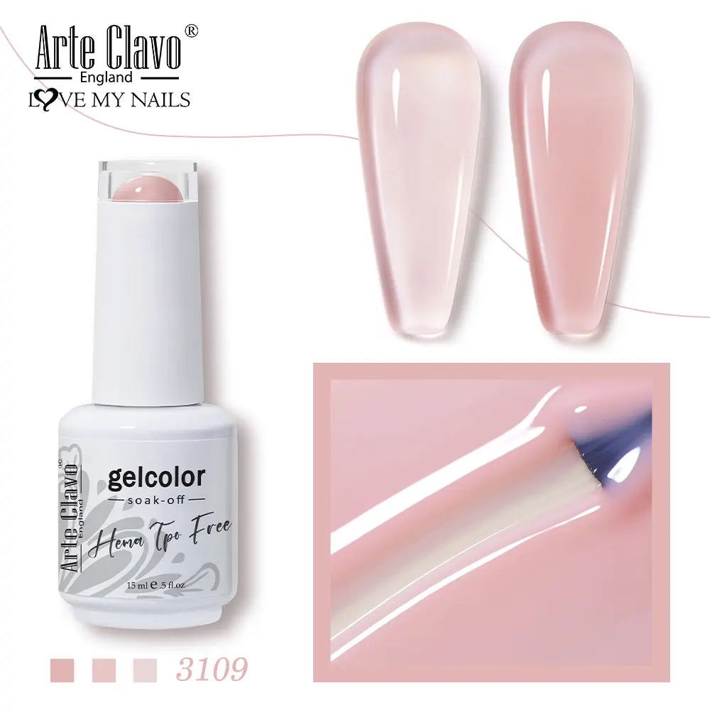 Arte Clavo Crystal Crushed Diamond Pink Blue Gel Nail Polish 2026