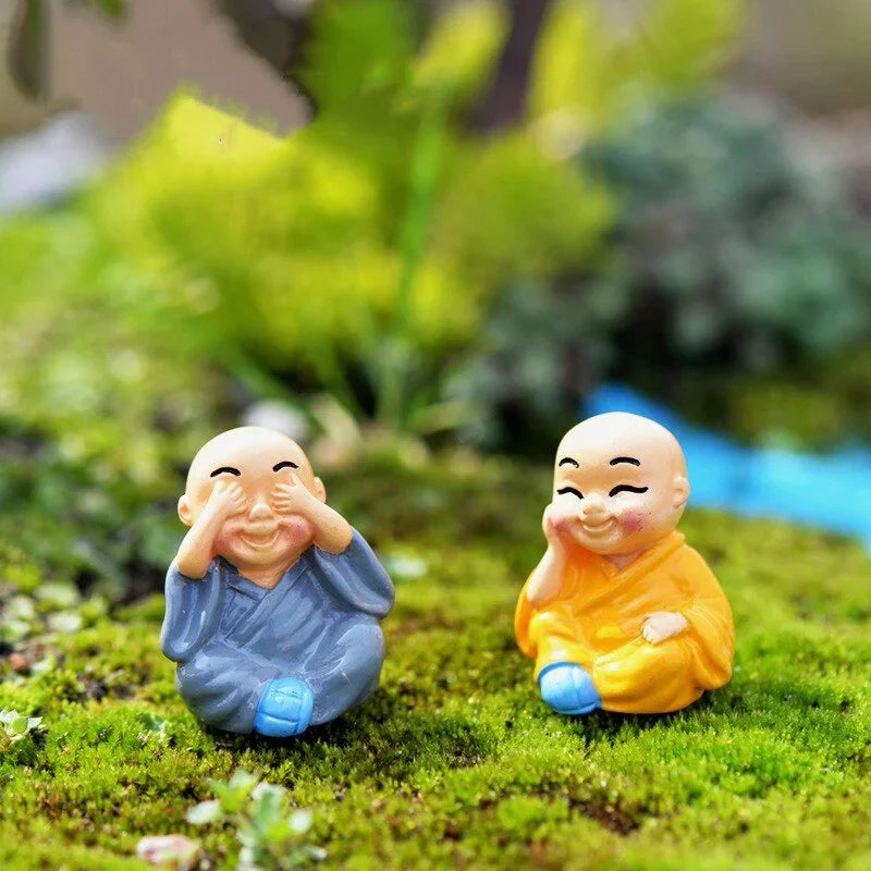 Little Monk Resin Crafts Micro Landscape DIY Ornaments Flower Pot Qme