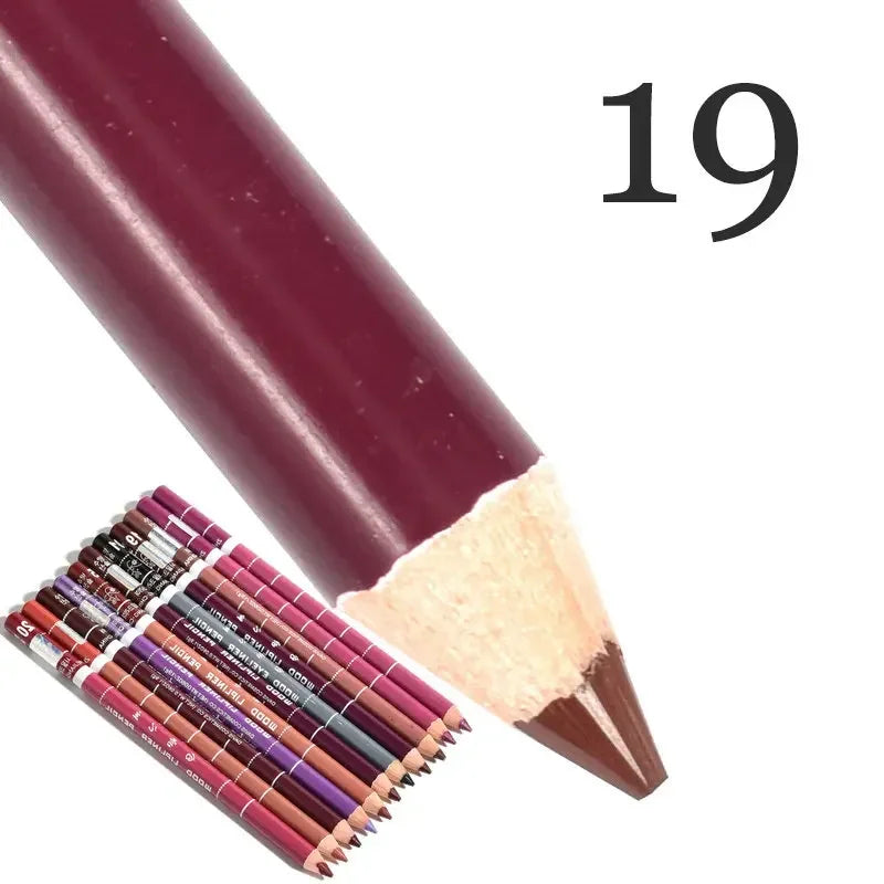 28Color Antifouling Lip Liner Professional Lipstick Pen Precise